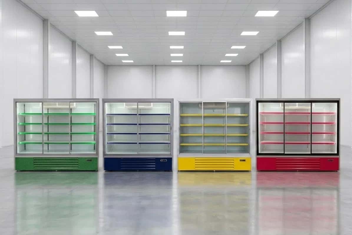 Glass door refrigerated display case - Tenderyard