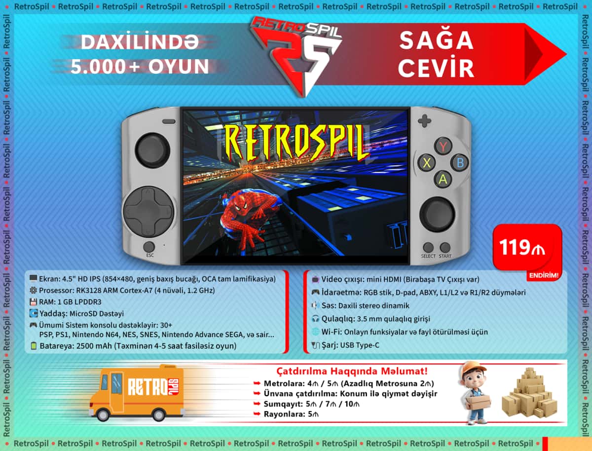 Handheld Game Console RGB - Tenderyard