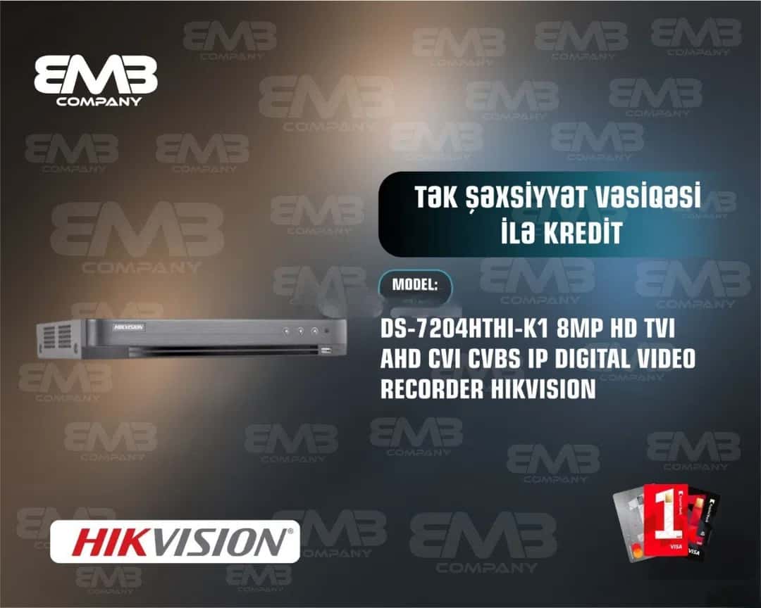 Hikvision DS-7204HTHI-K1 8MP Digital Video Recorder (DVR) - Tenderyard