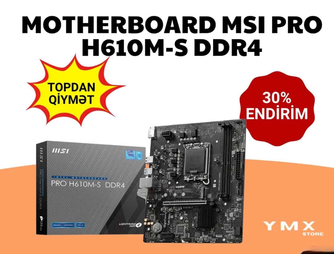 MSI PRO H610M-S DDR4 Motherboard - Tenderyard