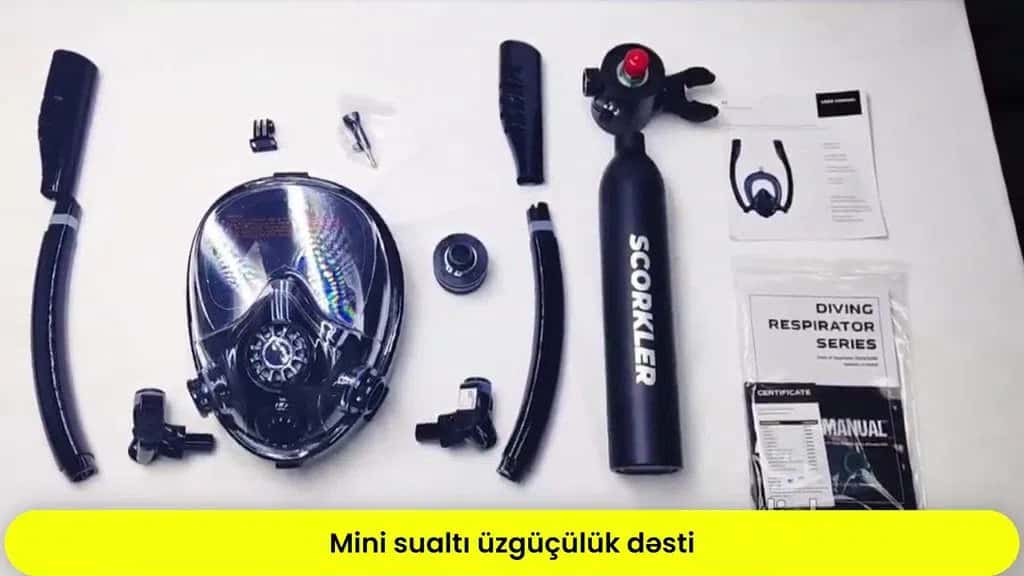 Mini sualtı üzmə dəsti şnorkellə - Tenderyard