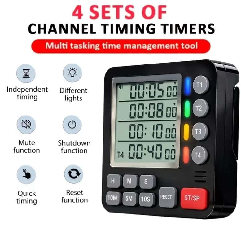 4-channel multifunctional digital timer - Tenderyard