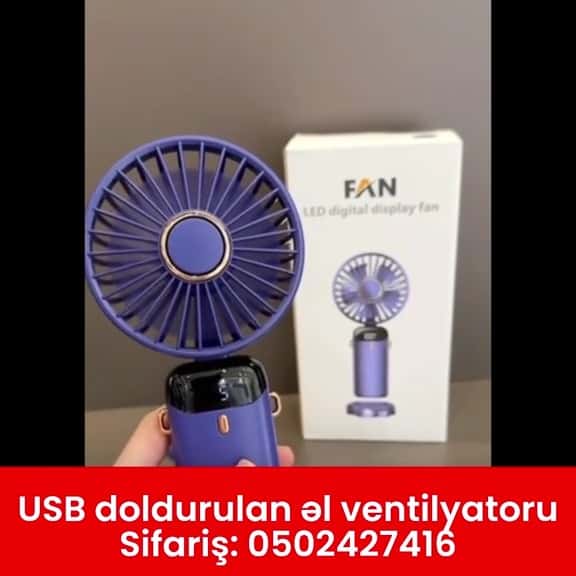 USB rechargeable handheld fan - Tenderyard