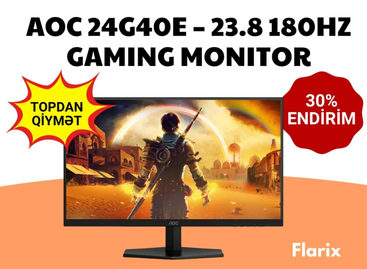 Monitor AOC 24G40E 23.8" 180Hz Gaming - Tenderyard