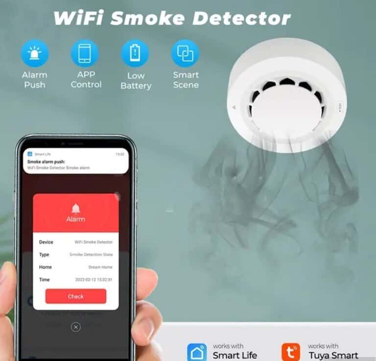 Smart WiFi smoke detector sensor - Tenderyard
