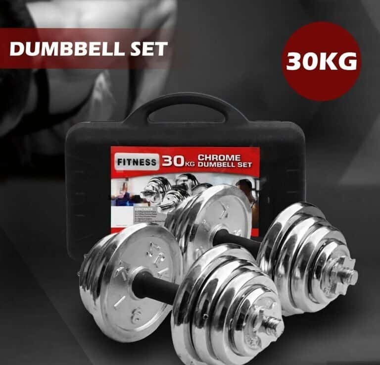Nickel Suitcase-Style Dumbbell Set (20 kg and 30 kg) - Tenderyard