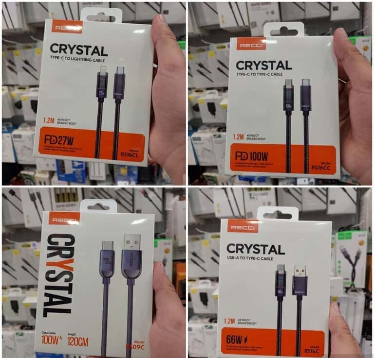 Recci Crystal Type-C to Lightning PD Cable - Tenderyard