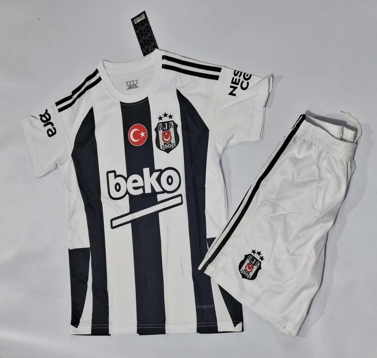 Футбольная форма Beşiktaş, эластан, белый/черный, размер L - Tenderyard