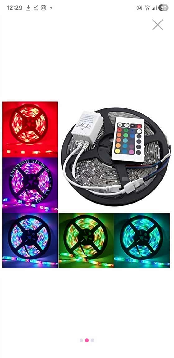 5 Metrlik Pultla İdarə Olunan RGB LED İşıq Lenti - Tenderyard