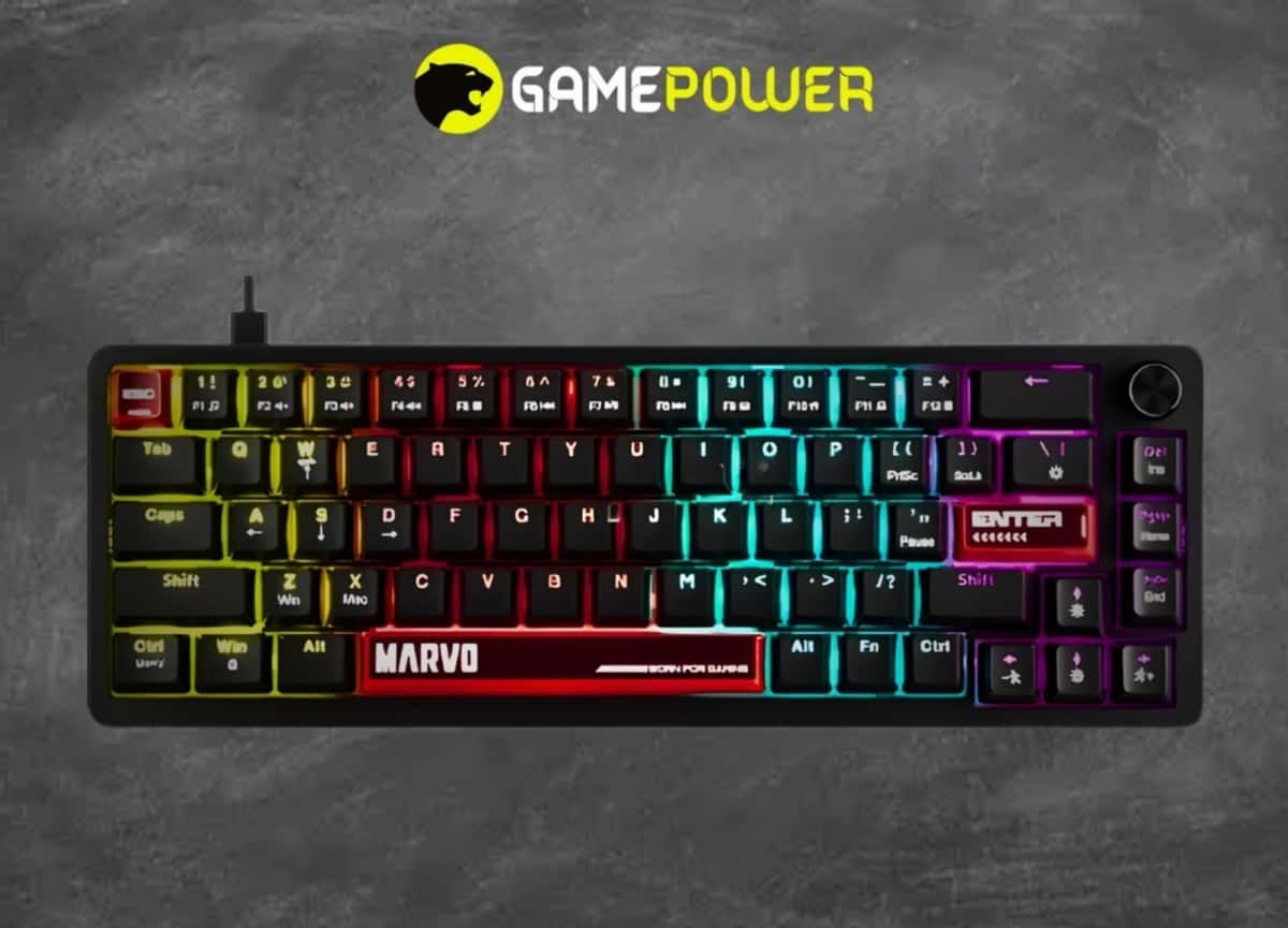 Marvo Arma 67 TNT Peach Mechanical Gaming Keyboard - Tenderyard