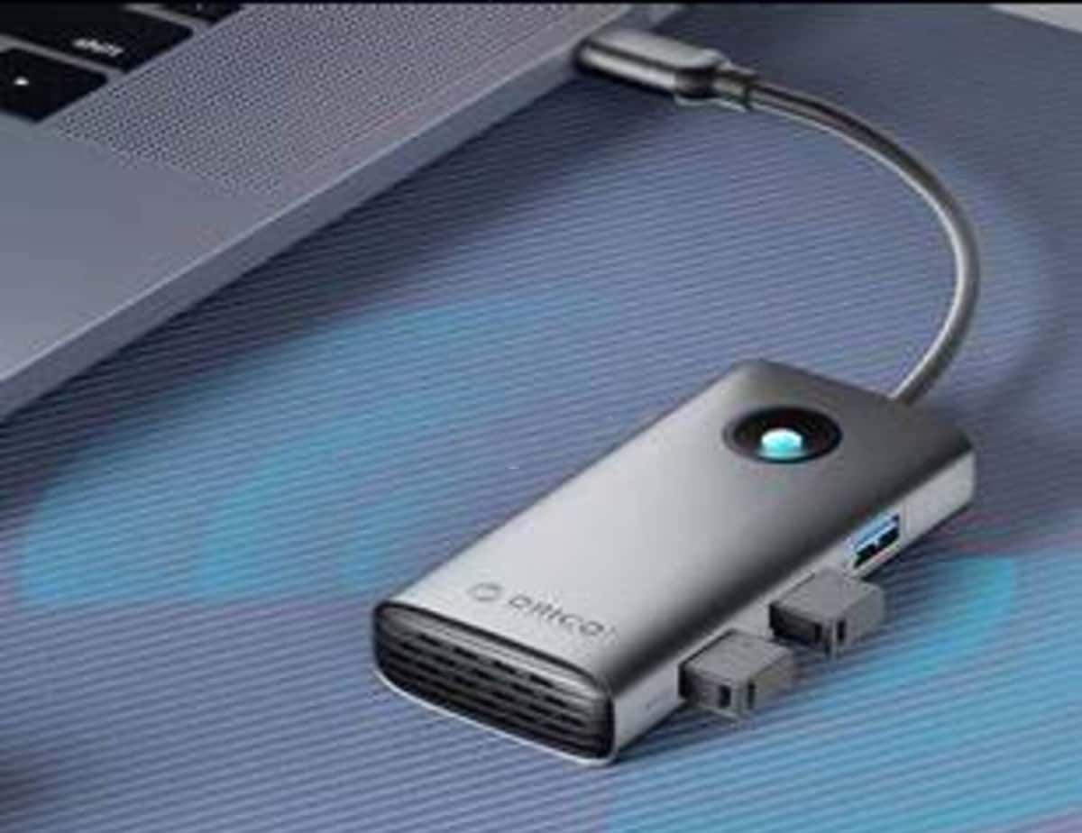 USB Type-C Hub Orico PW11-6PCR-SV-EP 6-in-1 Silver - Tenderyard