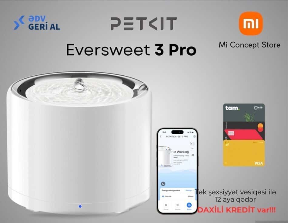 Smart water fountain Petkit Eversweet 3 Pro - Tenderyard