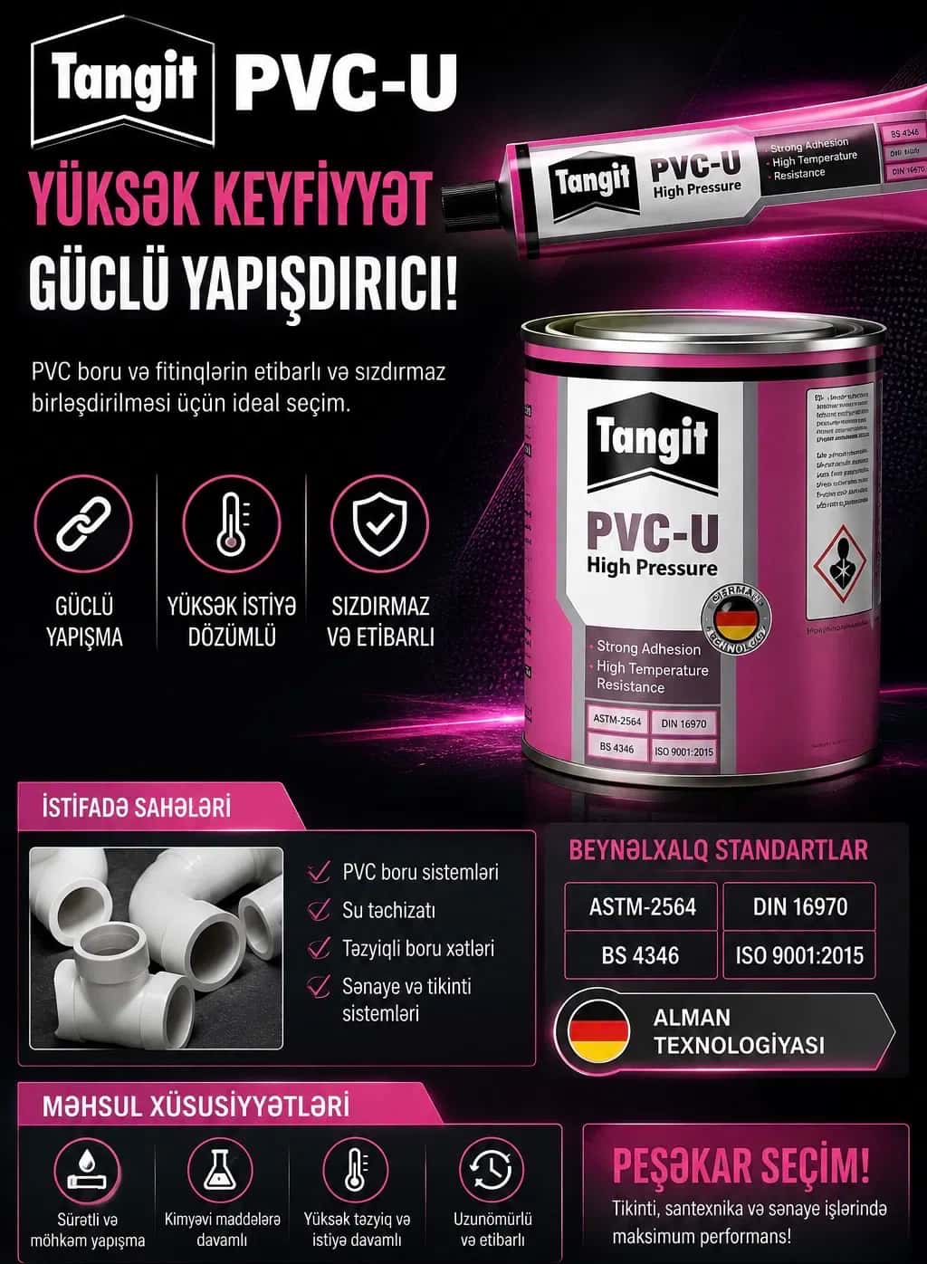 PVC adhesive Tangit PVC-U High Pressure - Tenderyard