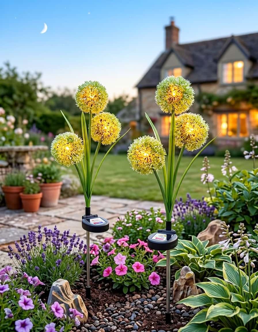 Solar Powered Flower-Shaped Garden Light - Tenderyard