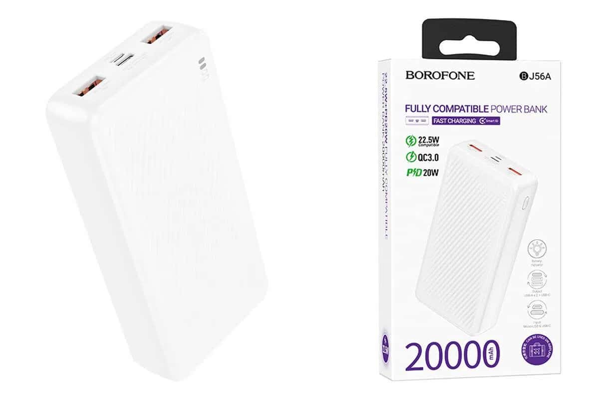 20,000 mAh powerbank, White color - Tenderyard
