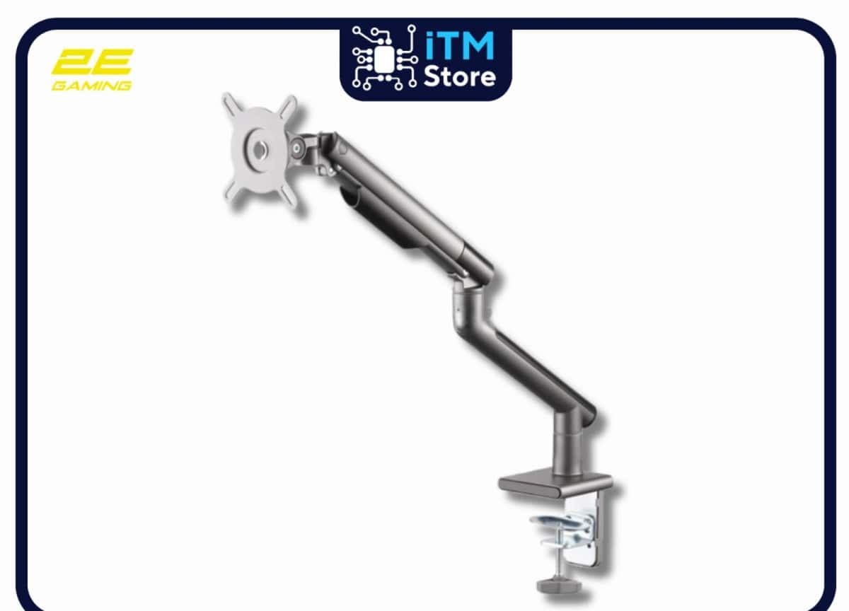 Grey computer monitor arm - Tenderyard