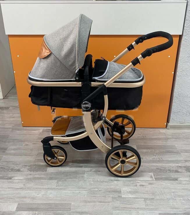 Unisex baby stroller, Black color - Tenderyard
