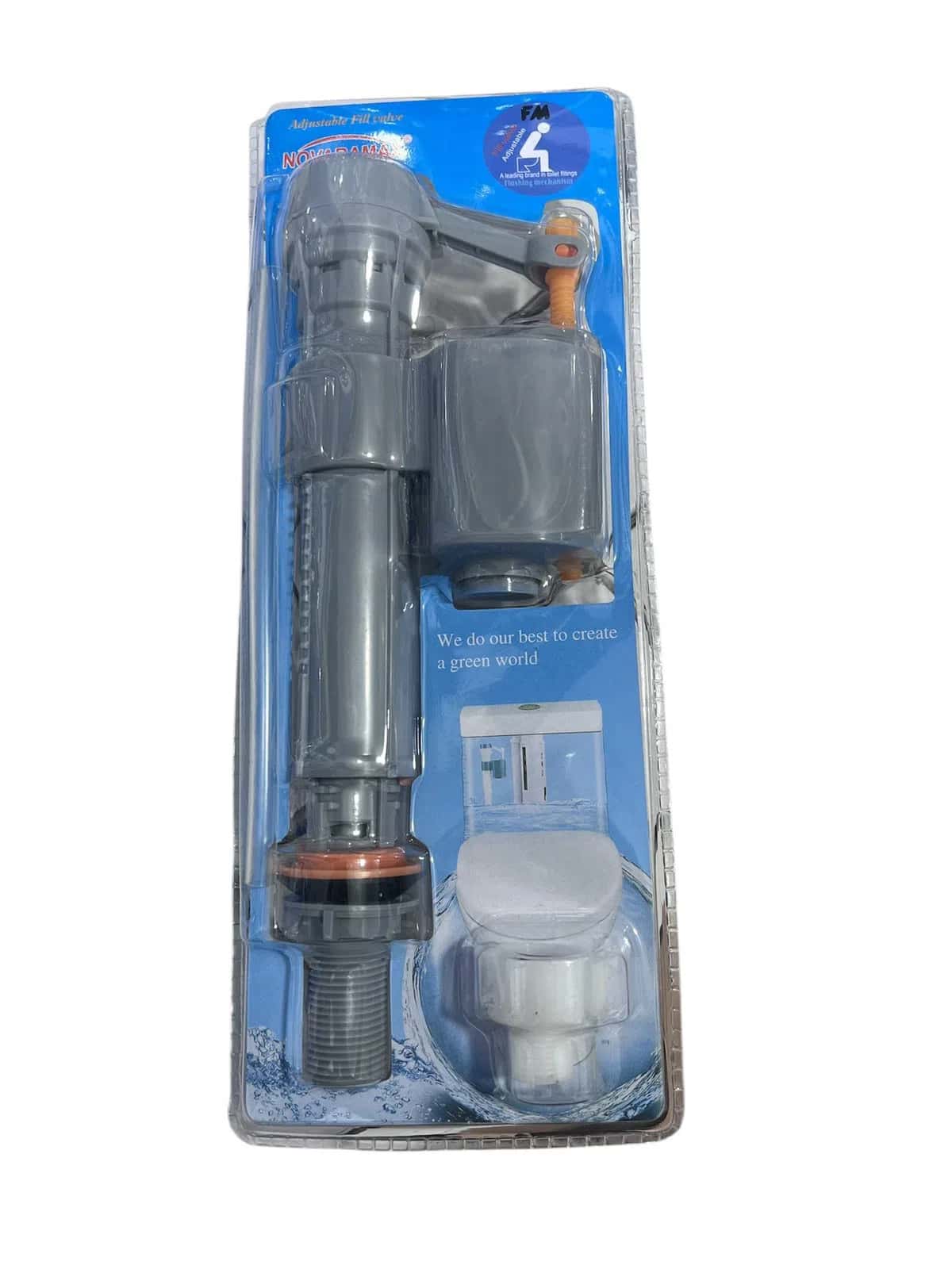Flush mechanism for toilet cistern, gray, polypropylene - Tenderyard