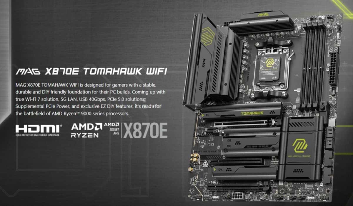 Motherboard MSI MAG X870E Tomahawk WiFi AM5 - Tenderyard