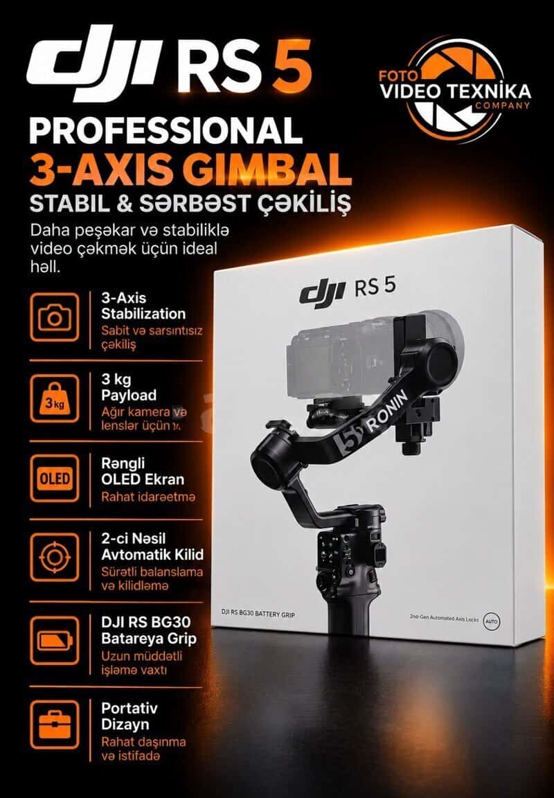 Video stabilizer DJI RS 3 - Tenderyard