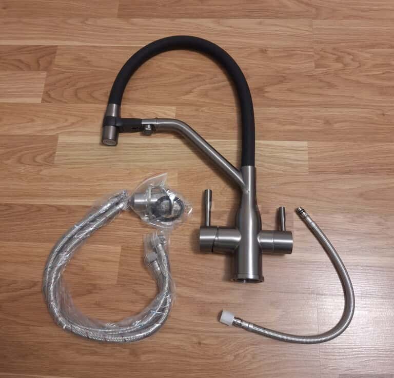 Kitchen faucet with filter, Silver color - Tenderyard