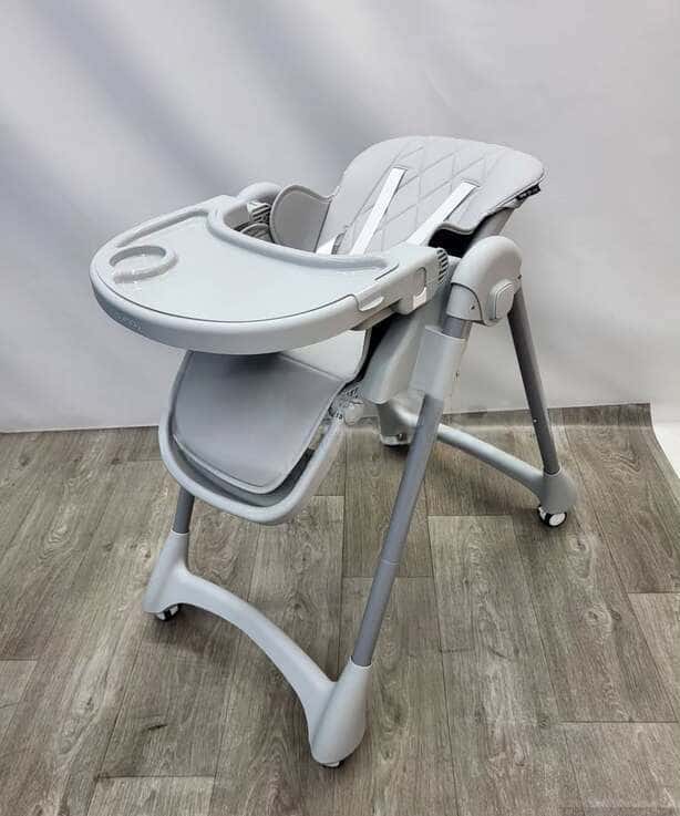 Unisex baby high chair, Silver color - Tenderyard