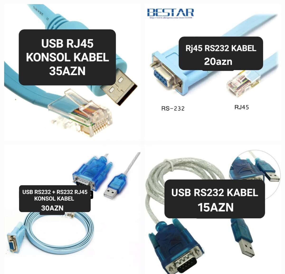 Black data cable, RS232 - Tenderyard