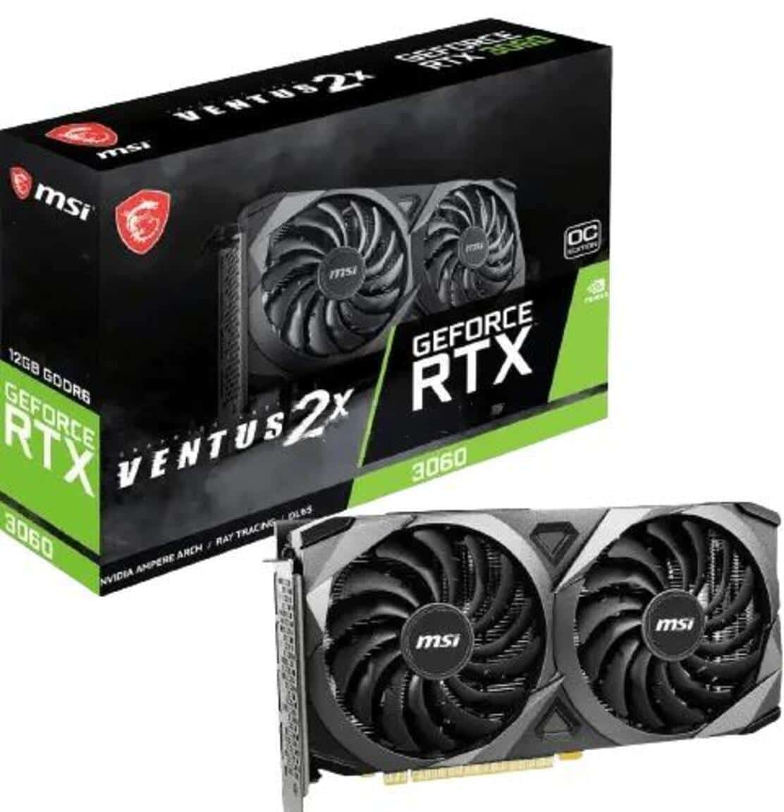 Videokart MSI GeForce RTX 3060 Ventus 2X 12G OC - Tenderyard