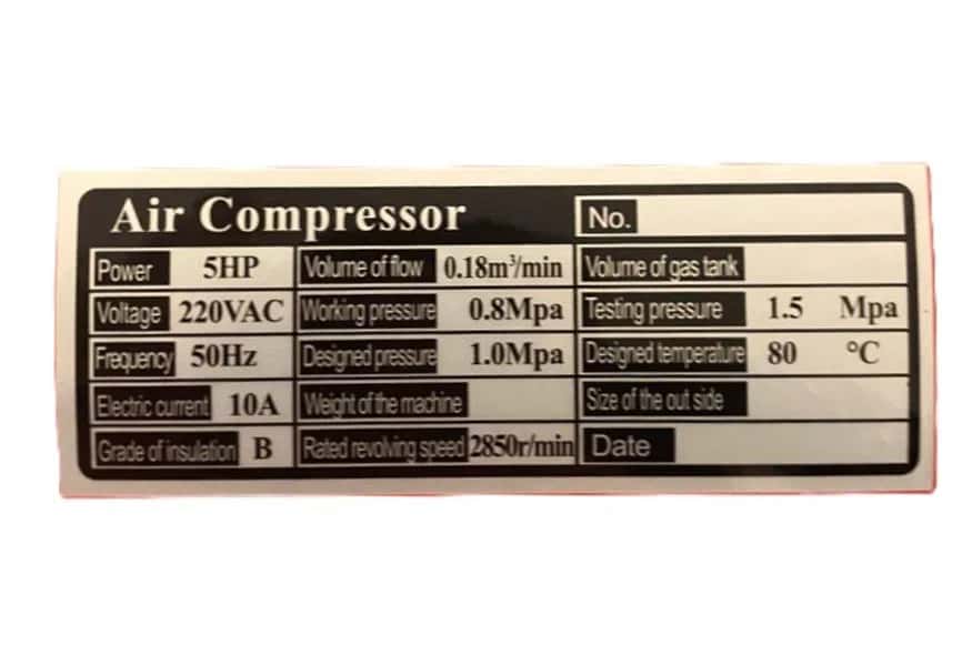 Yovlet 5HP Air Compressor - Tenderyard