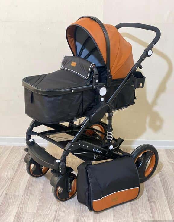 Unisex baby stroller, Black color - Tenderyard