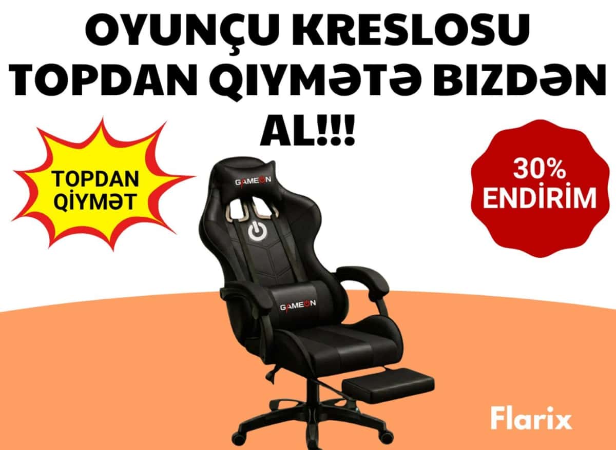 Qara rəng, Oyun kompüter kreslosu - Tenderyard