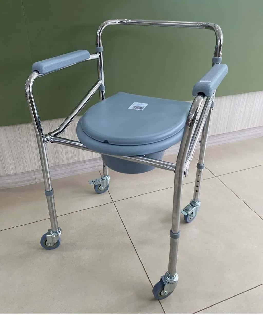 Wheeled and Foldable Commode Chair for Patients - Tenderyard