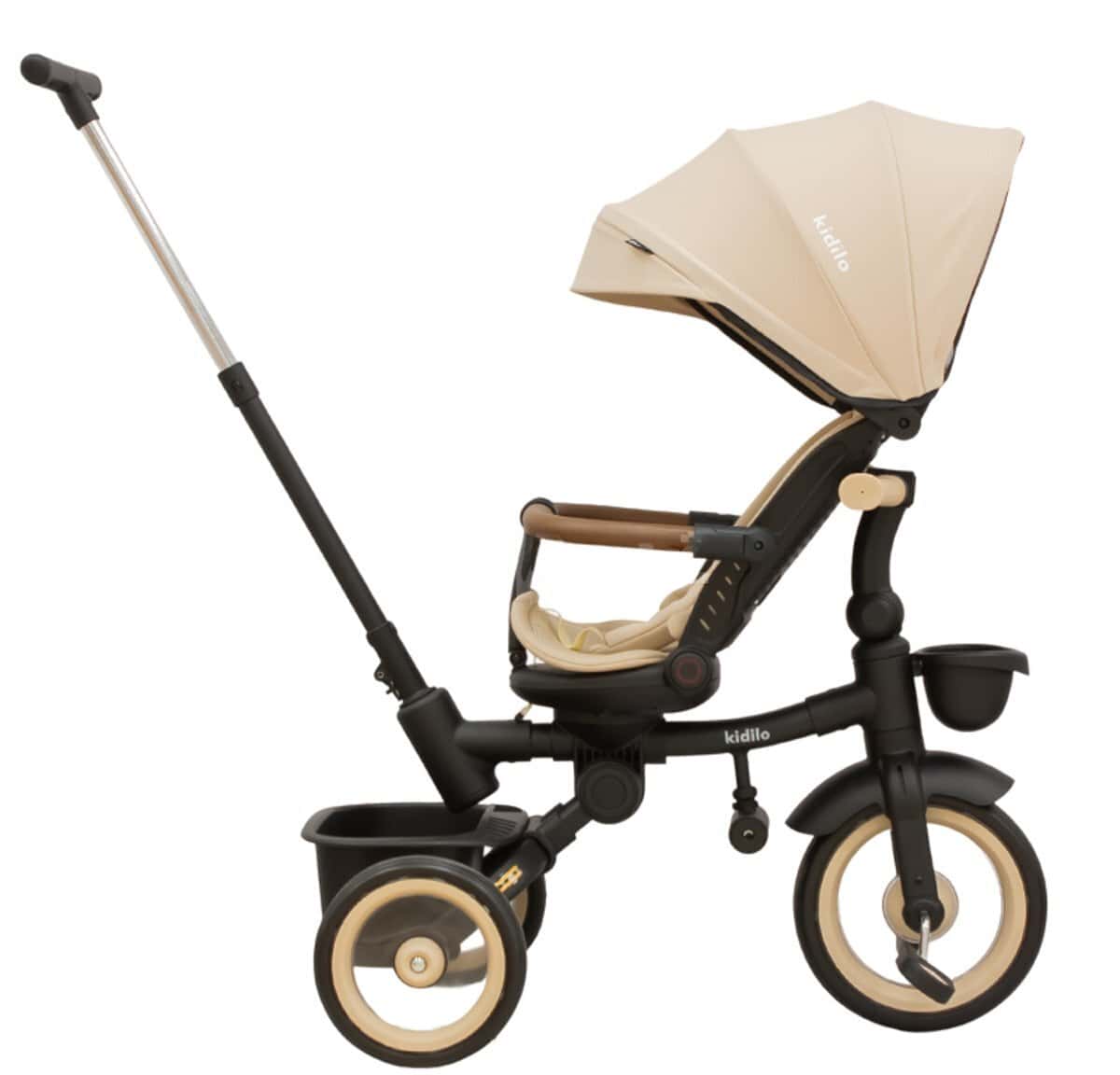 Uşaq velosipedi Kidilo 3123 qatlanan 3 təkərli beige - Tenderyard