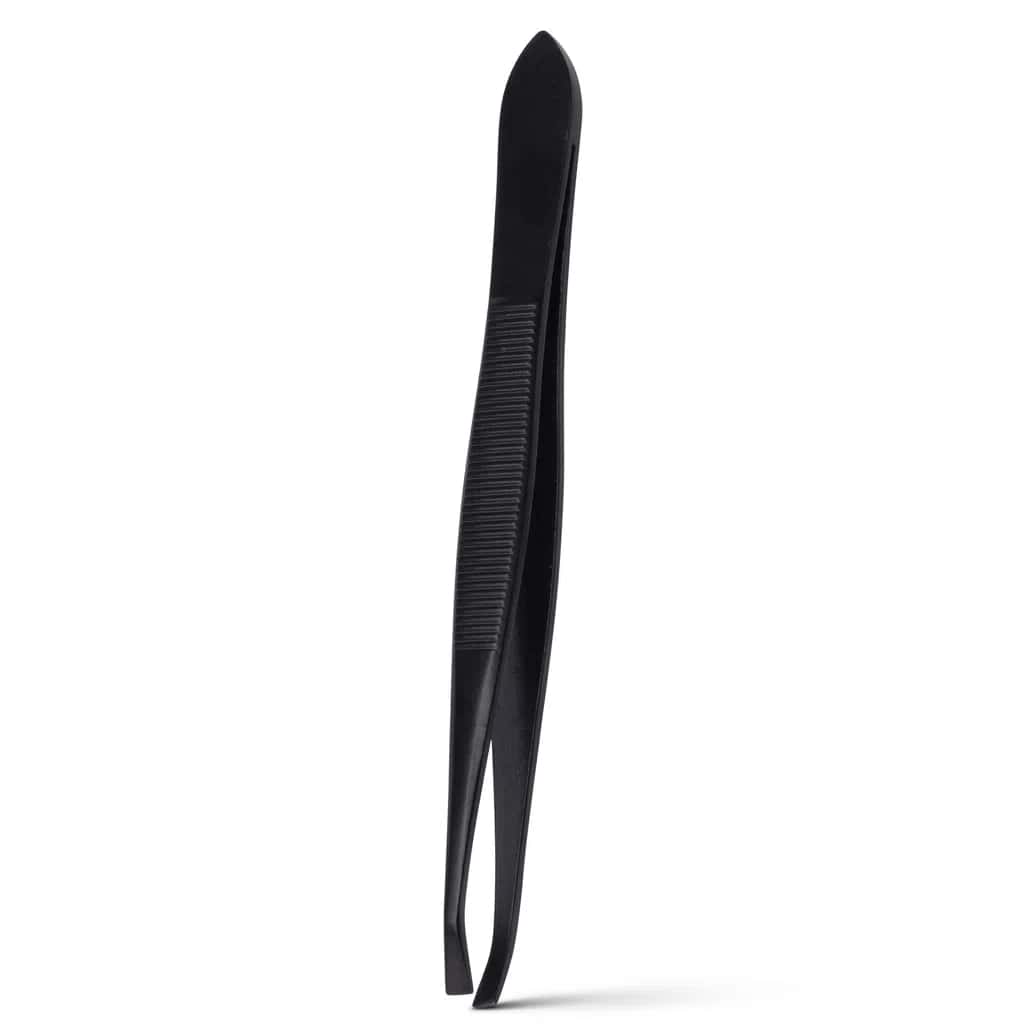 Nascita Black Flat Tip Metal Tweezers - Tenderyard