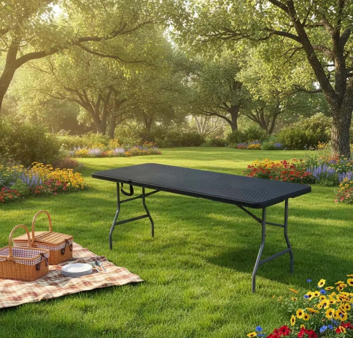 Folding camping table 183x74 cm - Tenderyard