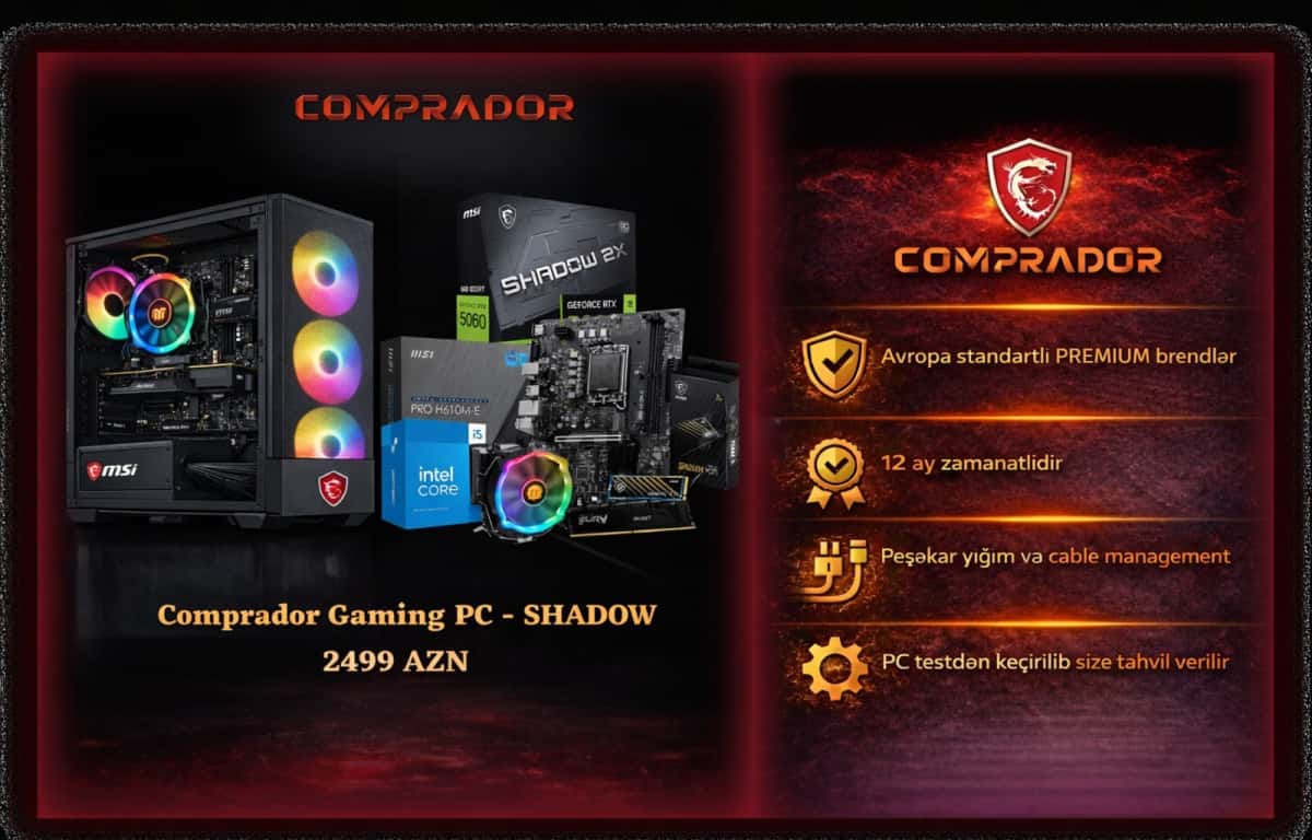 Oyun kompüteri MSI Shadow RTX 5060 i5-14400F - Tenderyard