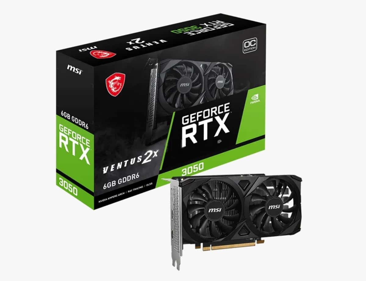 Videokart MSI GeForce RTX 3050 Ventus 2X E OC 6GB GDDR6 - Tenderyard