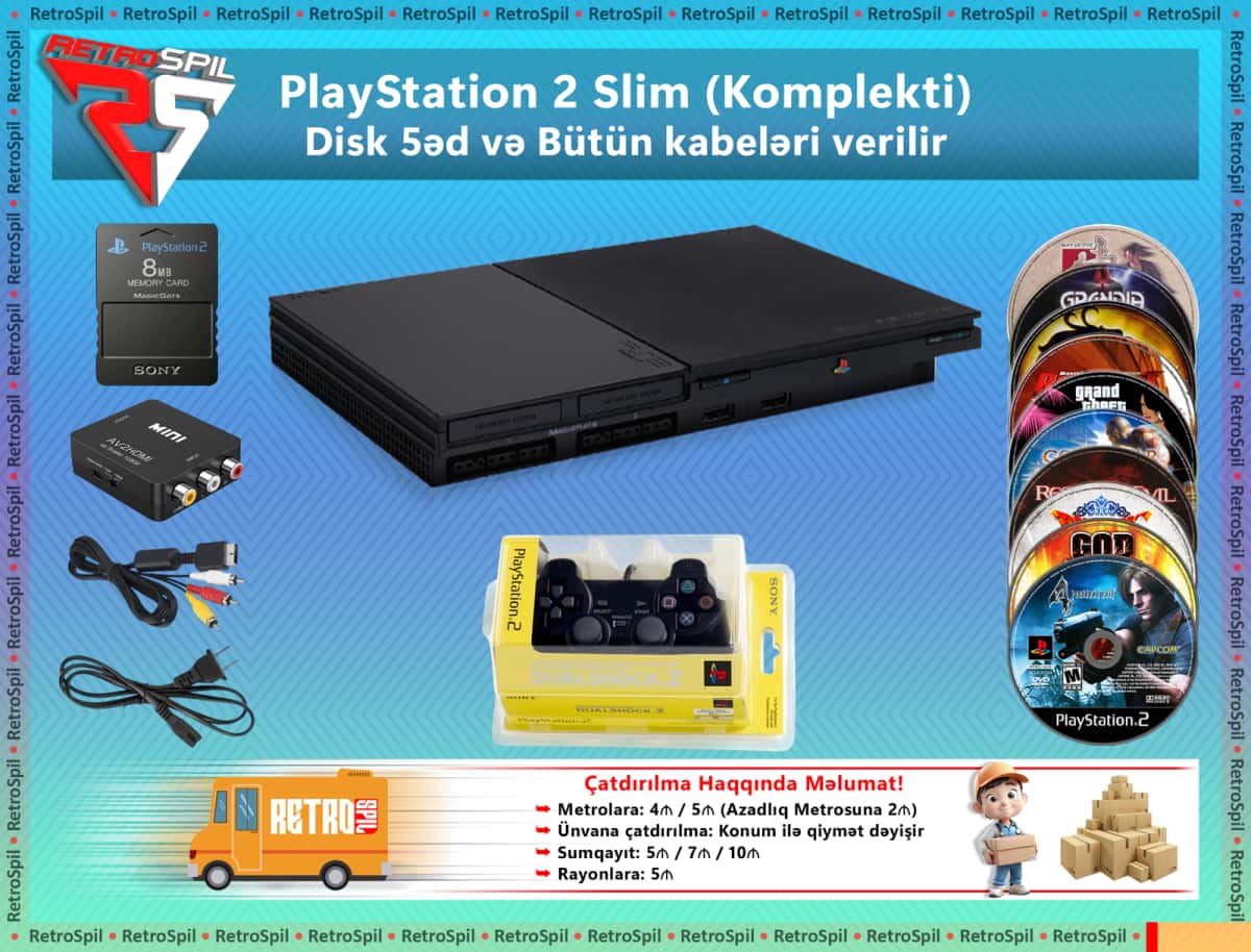 Игровой комплект консоли PlayStation 2 Slim - Tenderyard