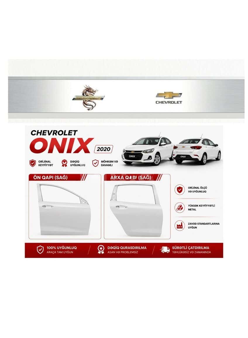 Qabaq qapı Chevrolet Onix 2020 - Tenderyard