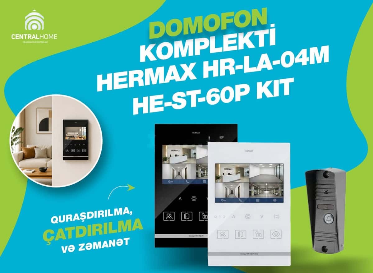 Video intercom kit Hermax HR-LA-04M HE-ST-60P - Tenderyard