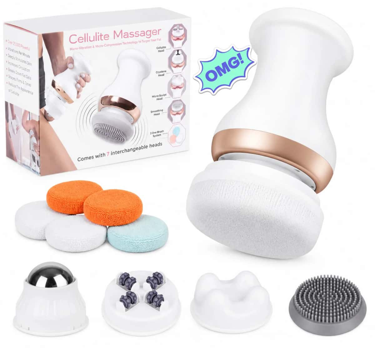 Multifunctional anti-cellulite massager (7 heads) - Tenderyard