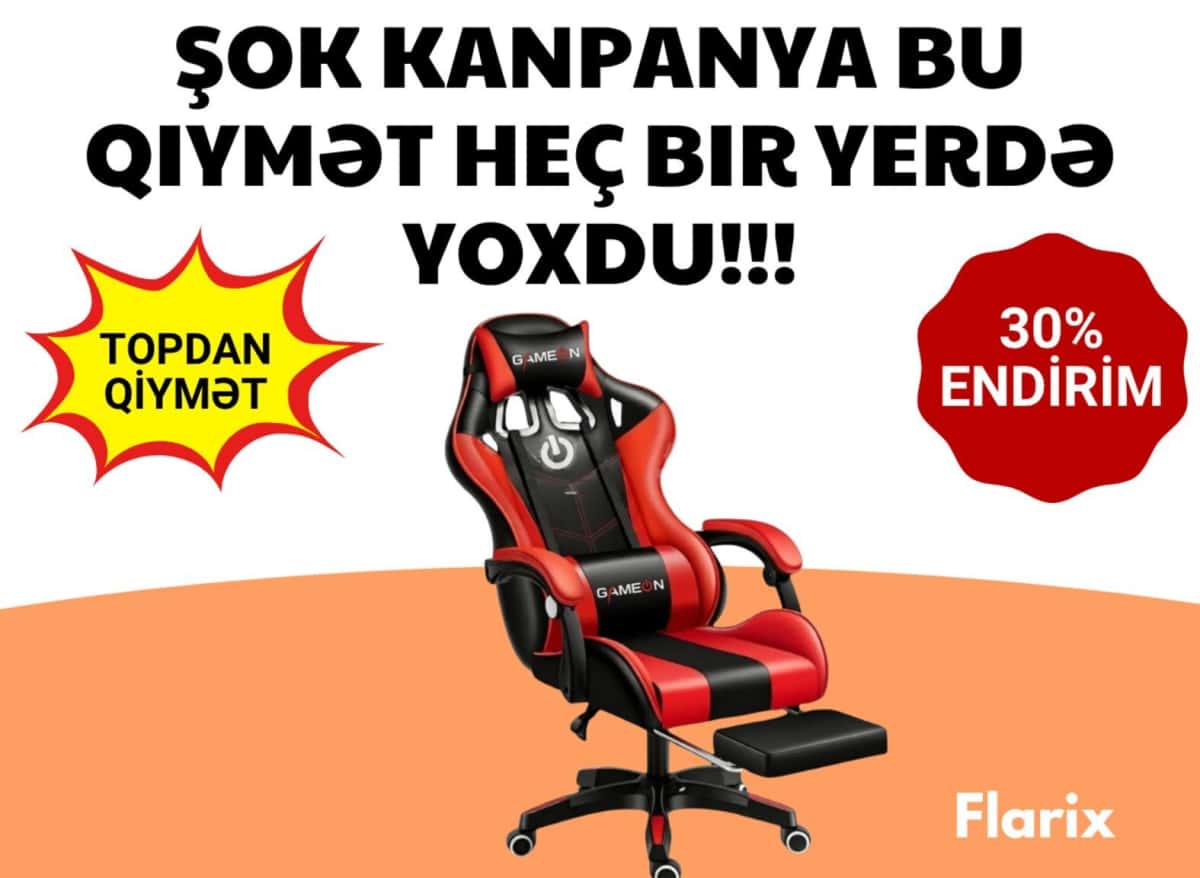 Qırmızı rəng, Oyun kompüter kreslosu - Tenderyard