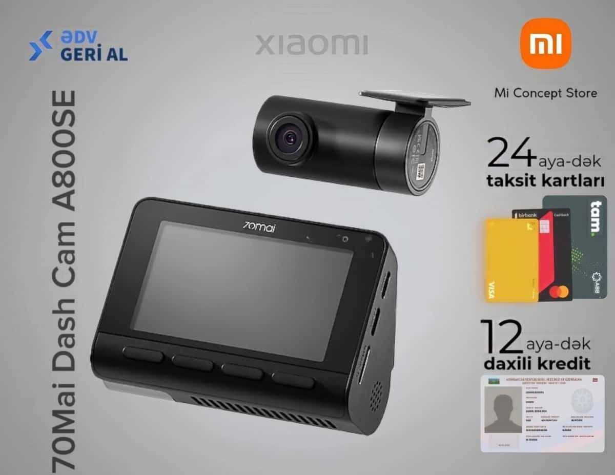 Videoqeydiyyatçı 70mai Dash Cam A800SE - Tenderyard