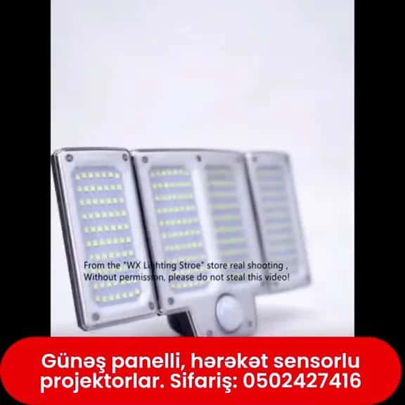 LED floodlight with solar panel and motion sensor - Tenderyard