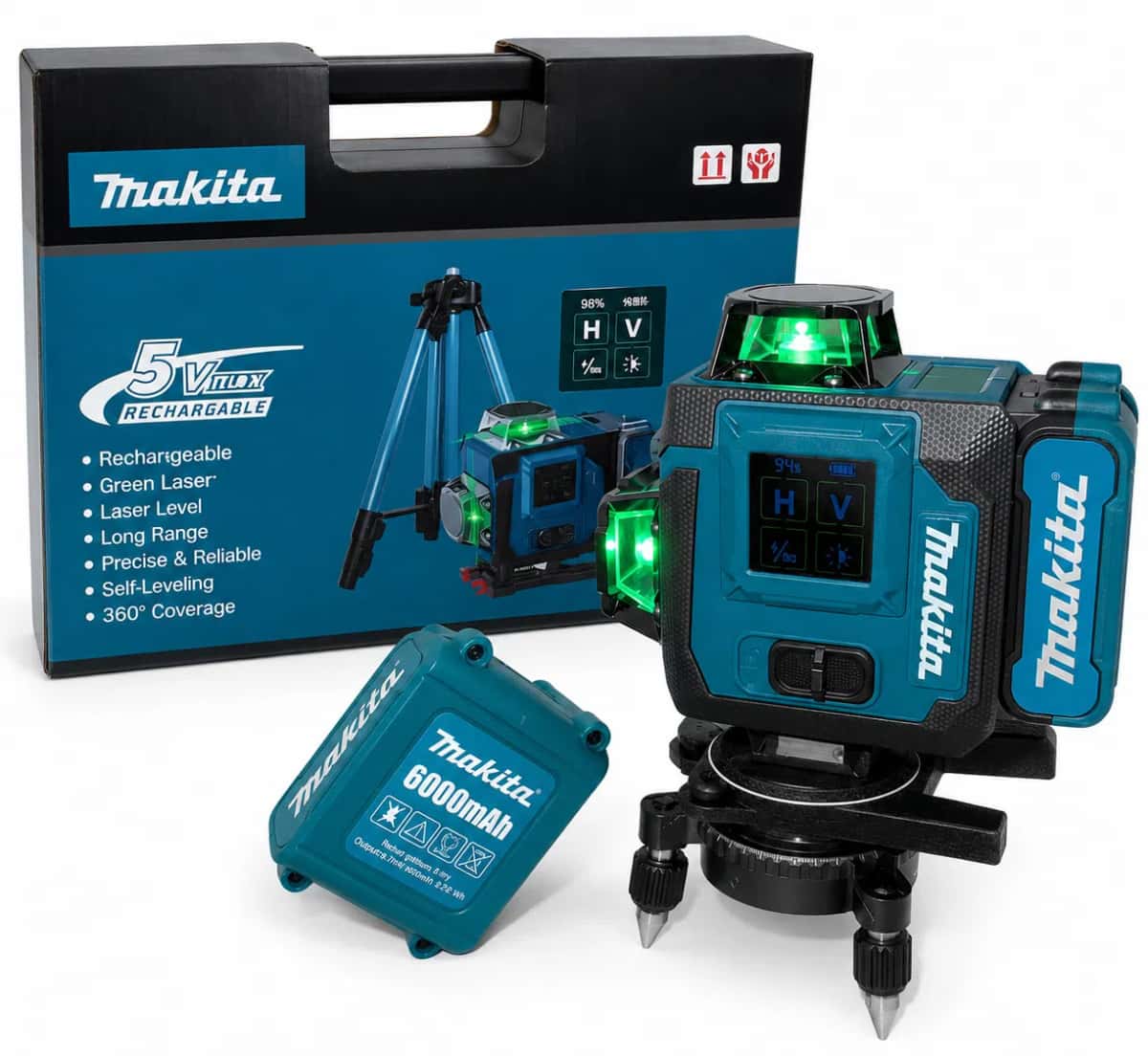 Makita 4D Green Laser Level 16 Lines - Tenderyard