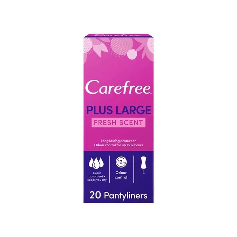 Carefree Plus Large Fresh Scent Daily Pantyliners, 20 pieces - Tenderyard