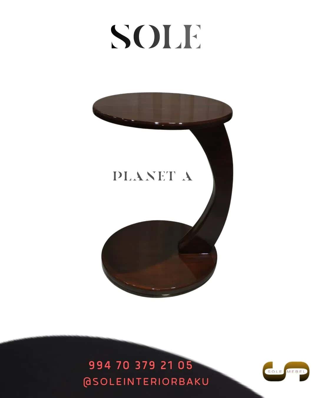 Coffee table Brown color, Regular - Tenderyard