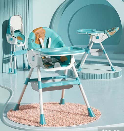 Unisex baby high chair, Mixed color - Tenderyard