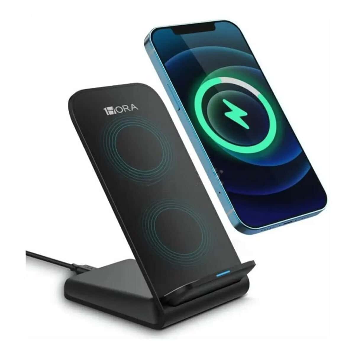 Wireless charger 1hora 15W Stand Dual GAR157 Black - Tenderyard