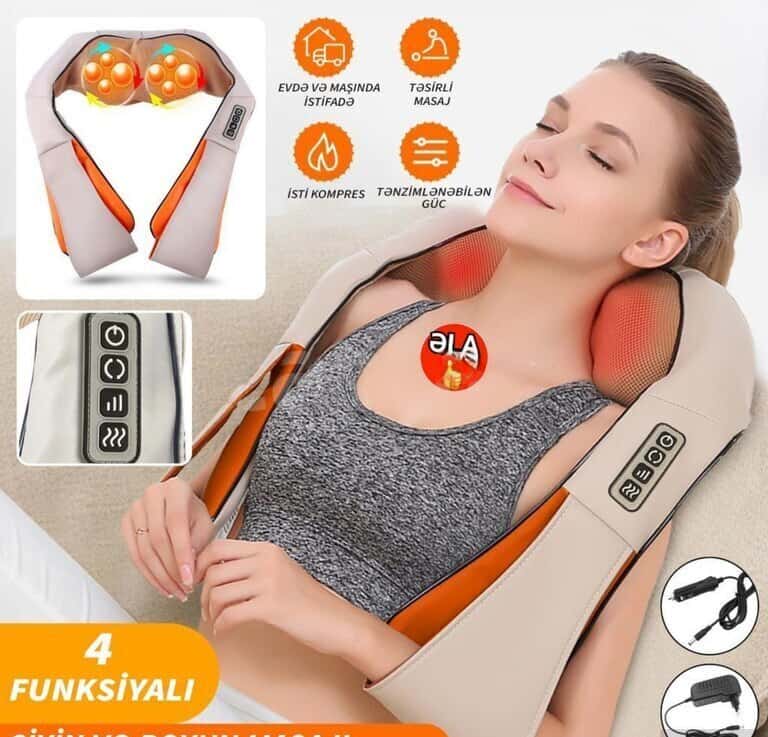 4D Elektrikli Masaj Şalı Boyun və Bel üçün - Tenderyard
